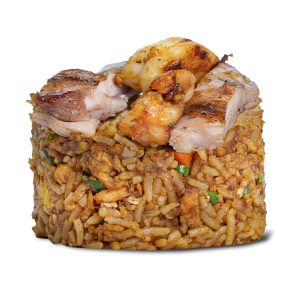 Egg Fried Rice with Chicken & Prawn