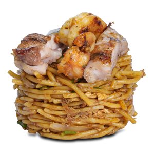 Mixed Fried Noodles with Chicken & Prawn